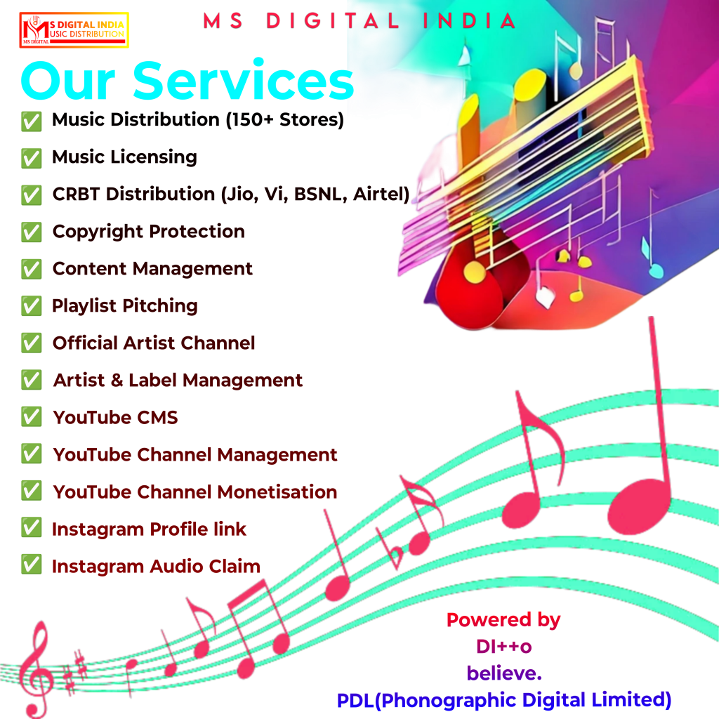 free music MS Digital India: भारत का भरोसेमंद म्यूजिक डिस्ट्रीब्यूशन प्लेटफॉर्मकलाकारों को Global पहचान दिलाने वाला नाम – MS Digital India 1 Ms digital india image