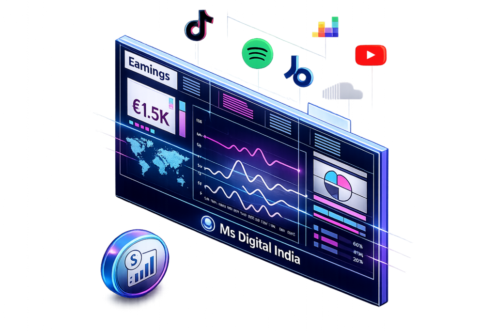 free music MS Digital India | Free Music Distribution for Independent Artists 14 Royalty Dashboard
